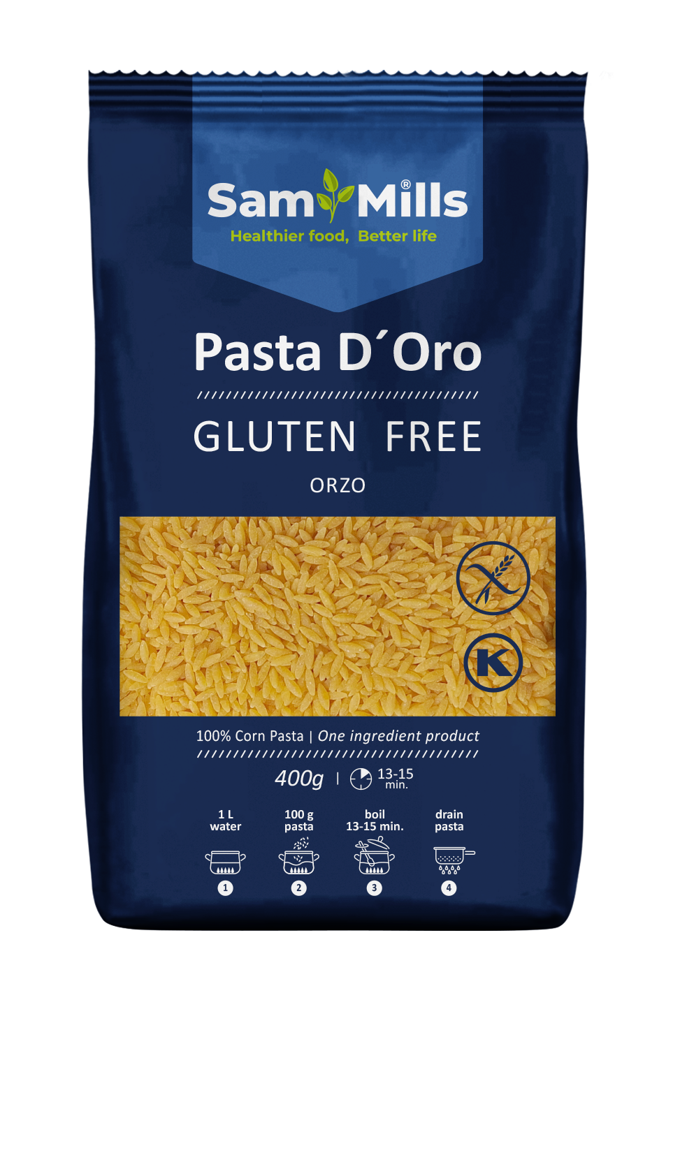 Corn pasta 400g orzo