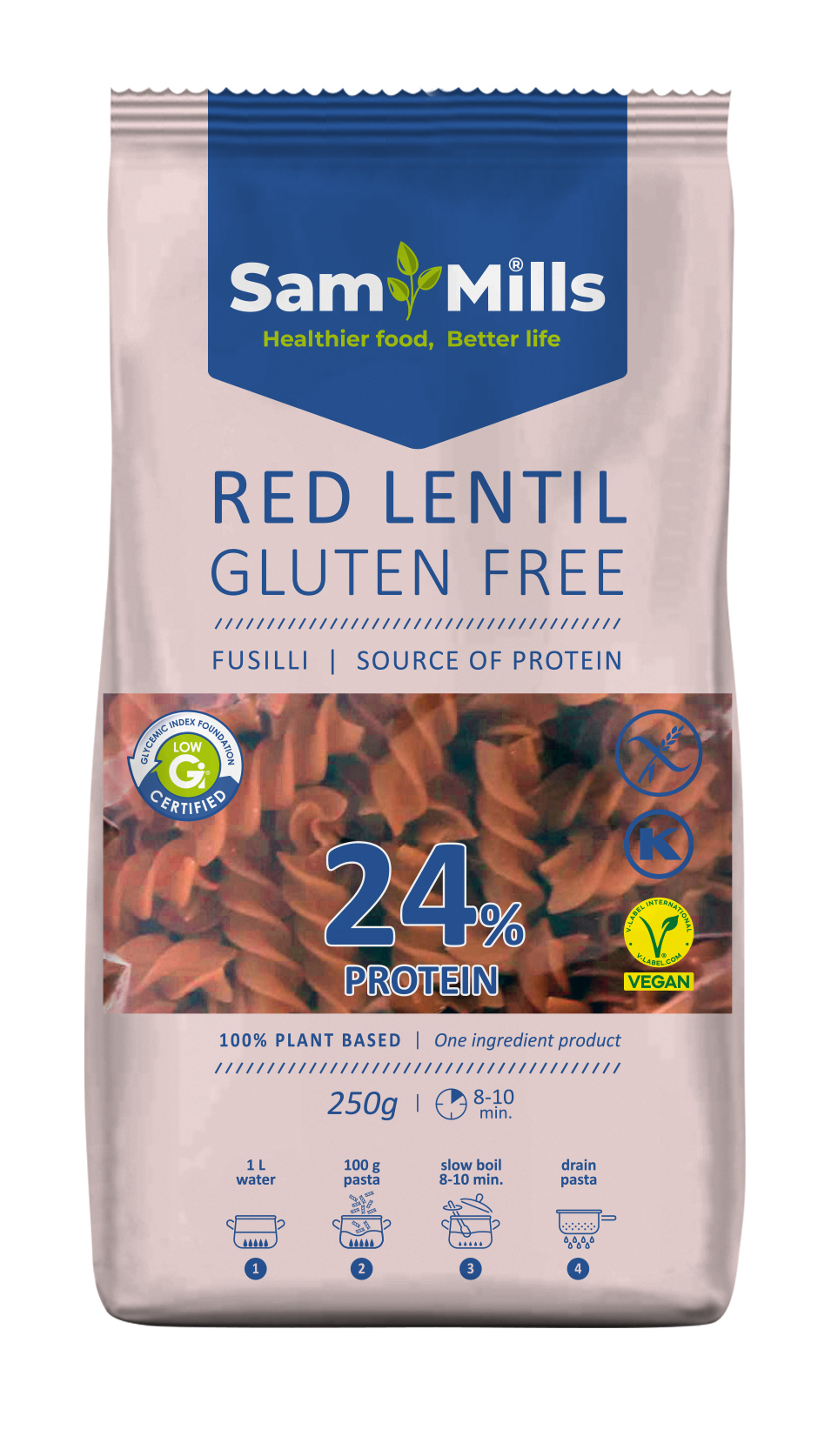 Red Lentil 250g Fusilli