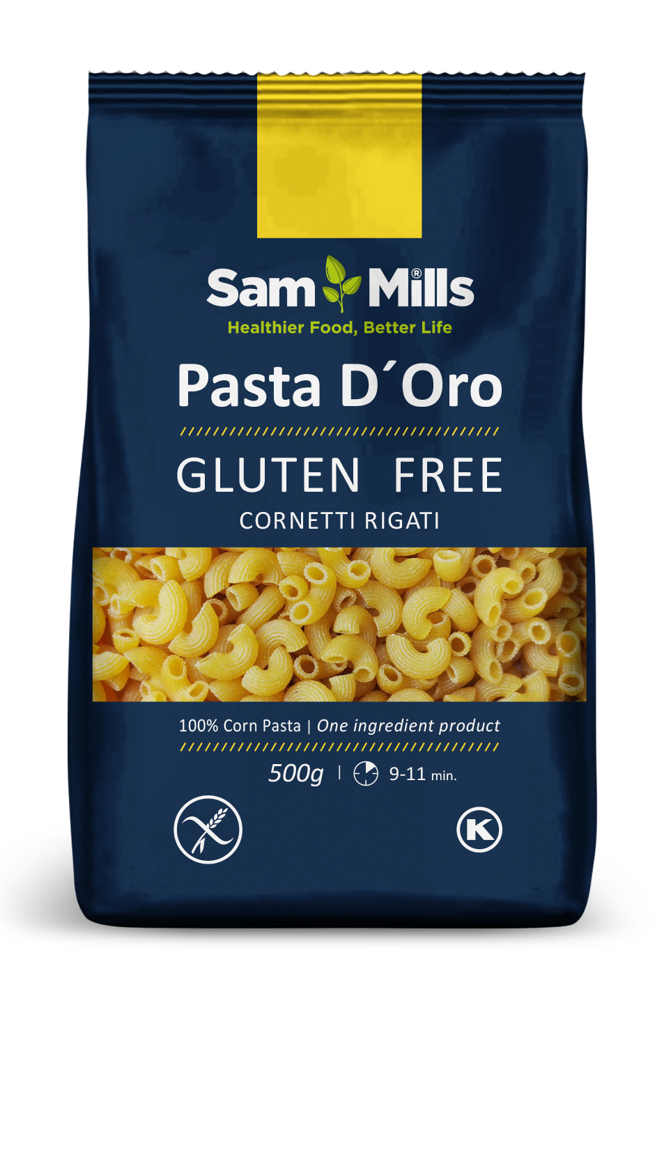 Corn Pasta 500g - Cornetti Rigati